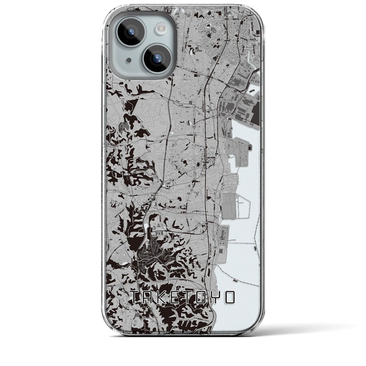 【武豊(愛知県)】地図柄iPhoneケース(クリアタイプ)