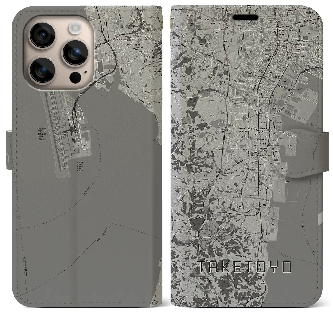 【武豊(愛知県)】地図柄iPhoneケース(手帳タイプ)