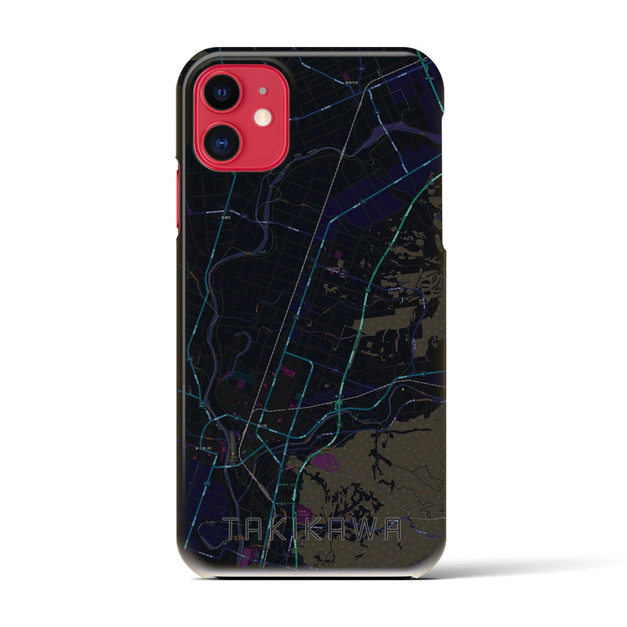 【滝川(北海道)】地図柄iPhoneケース(バックカバータイプ)