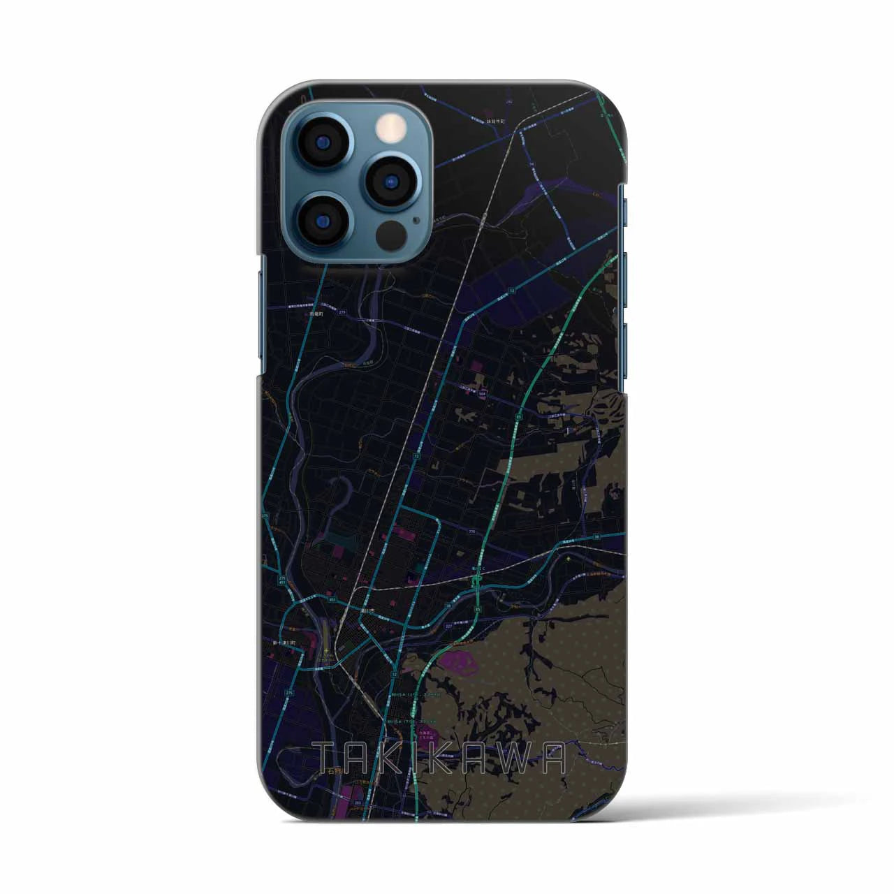 【滝川(北海道)】地図柄iPhoneケース(バックカバータイプ)