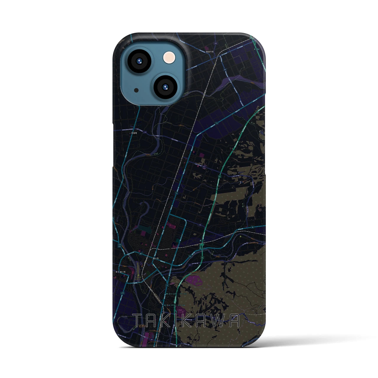 【滝川(北海道)】地図柄iPhoneケース(バックカバータイプ)