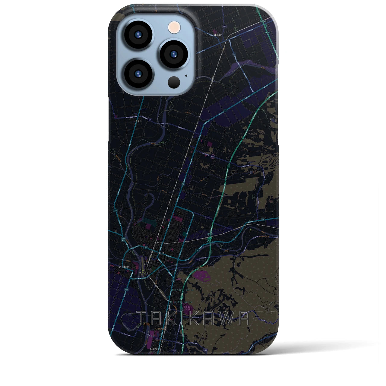 【滝川(北海道)】地図柄iPhoneケース(バックカバータイプ)