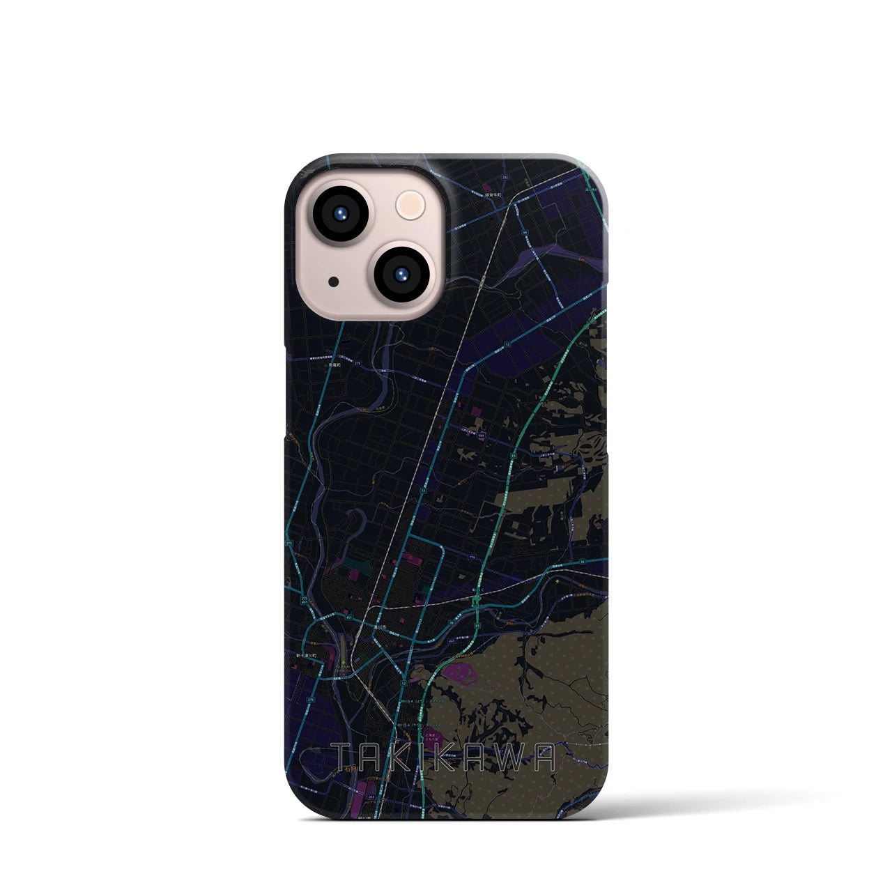 【滝川(北海道)】地図柄iPhoneケース(バックカバータイプ)
