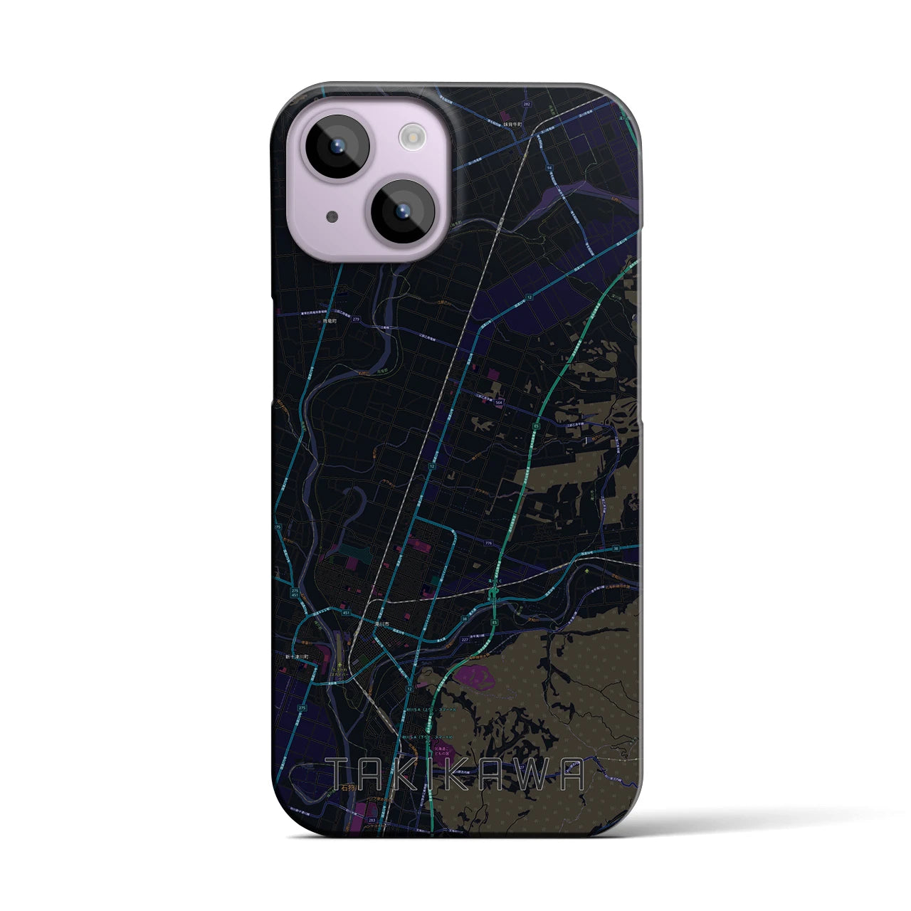 【滝川(北海道)】地図柄iPhoneケース(バックカバータイプ)