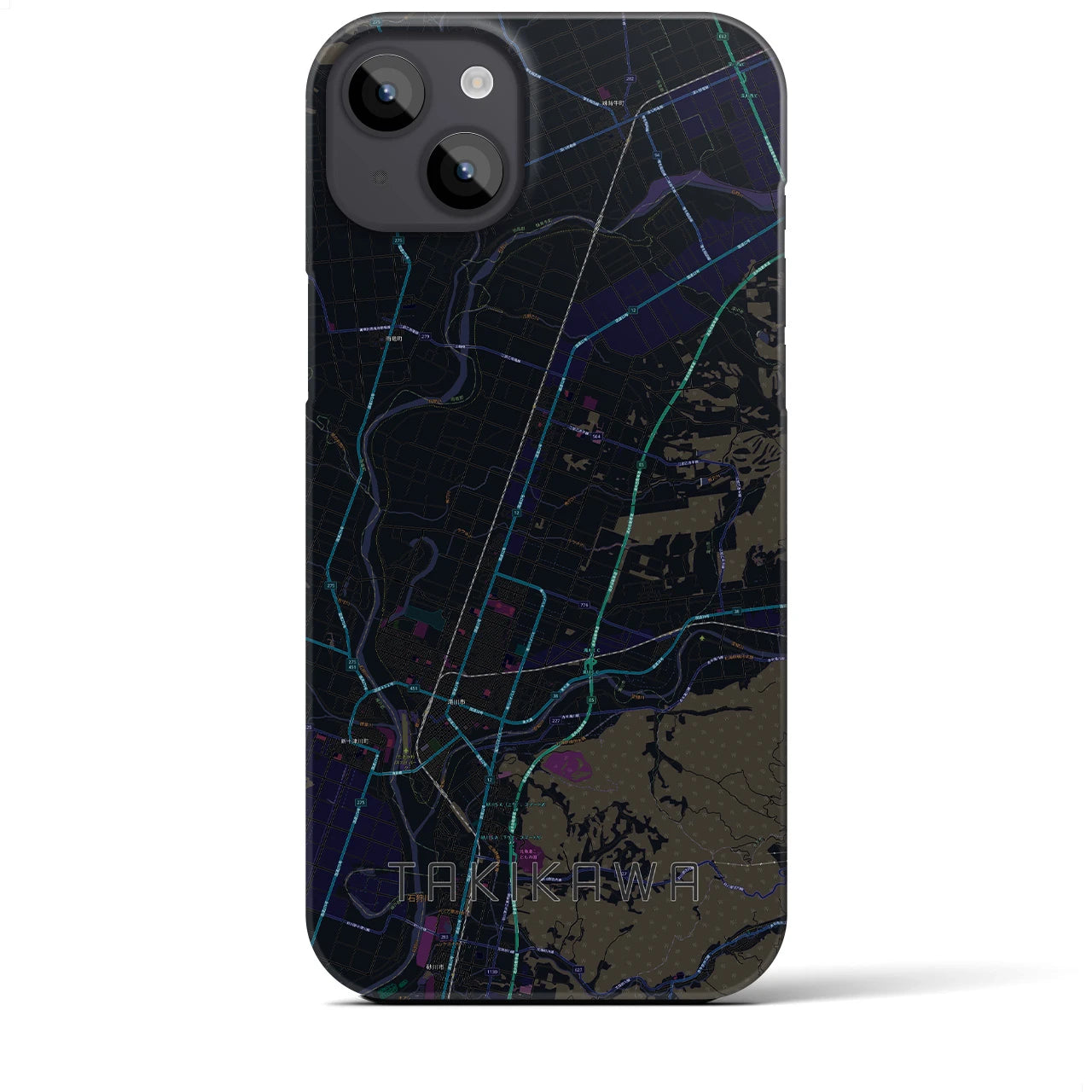 【滝川(北海道)】地図柄iPhoneケース(バックカバータイプ)