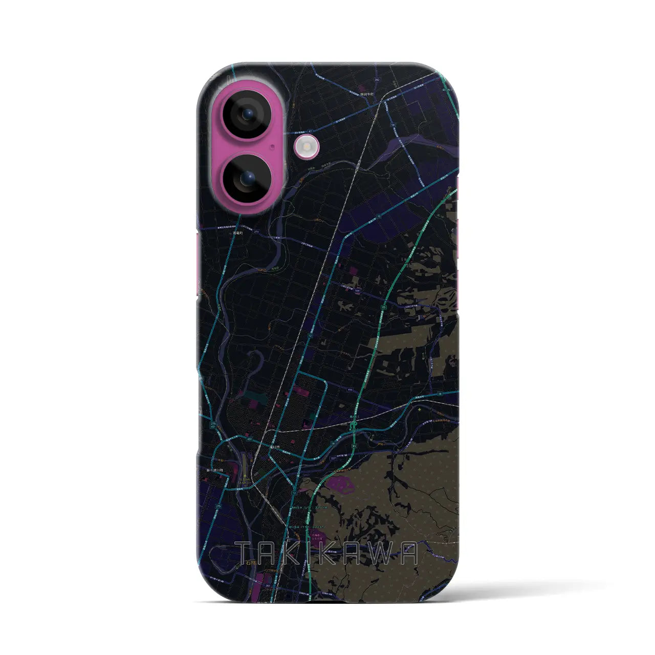 【滝川(北海道)】地図柄iPhoneケース(バックカバータイプ)
