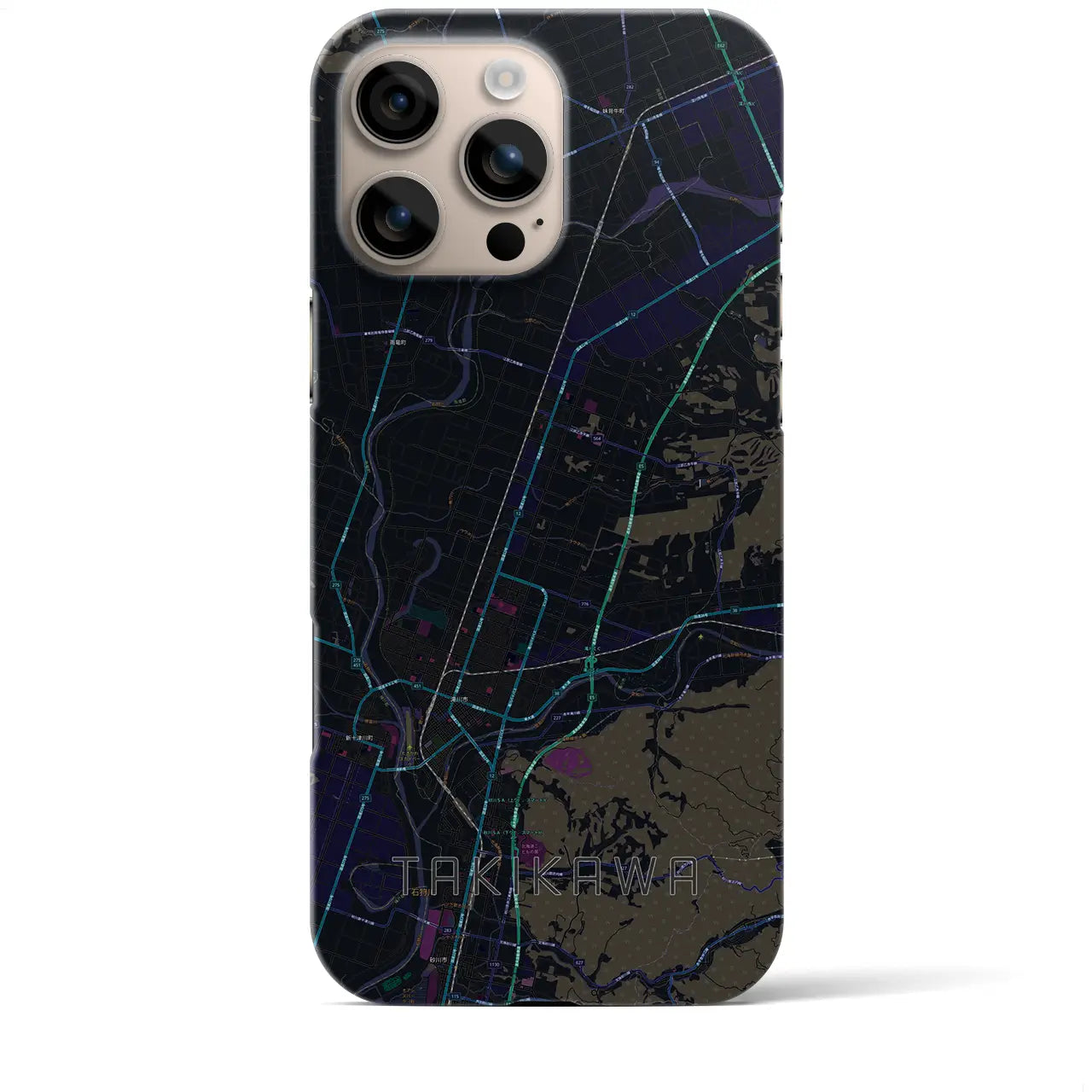 【滝川(北海道)】地図柄iPhoneケース(バックカバータイプ)
