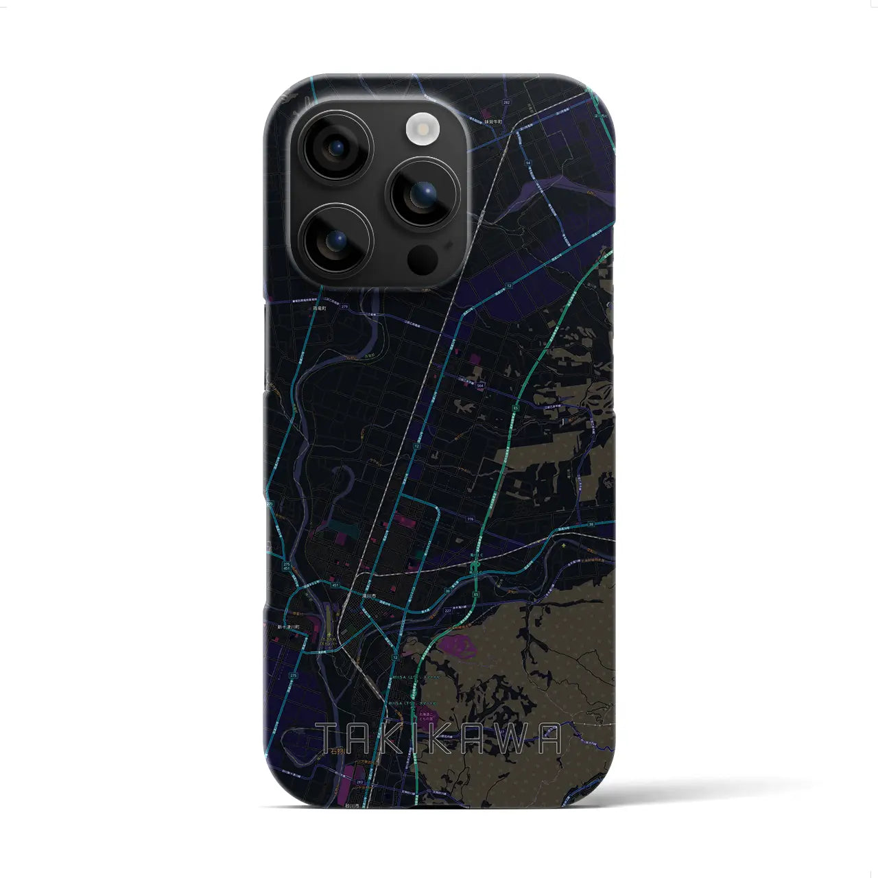 【滝川(北海道)】地図柄iPhoneケース(バックカバータイプ)