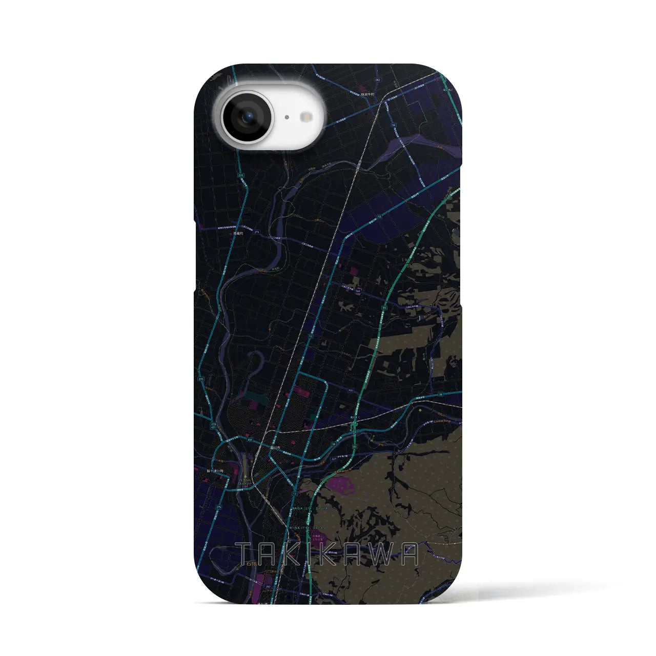 【滝川(北海道)】地図柄iPhoneケース(バックカバータイプ)