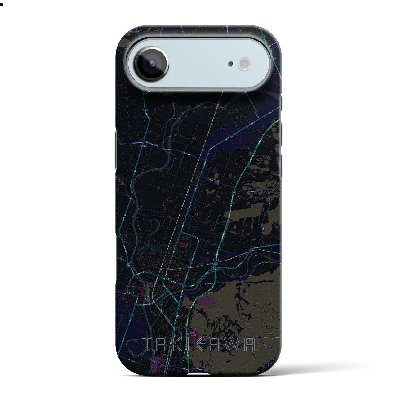 【滝川(北海道)】地図柄iPhoneケース(バックカバータイプ)