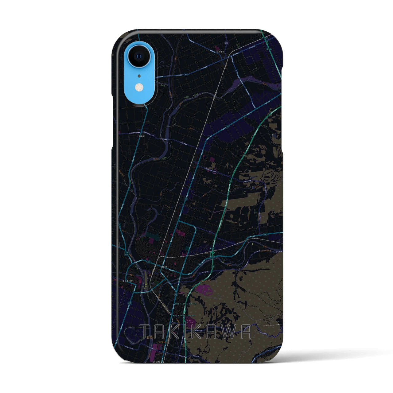 【滝川(北海道)】地図柄iPhoneケース(バックカバータイプ)