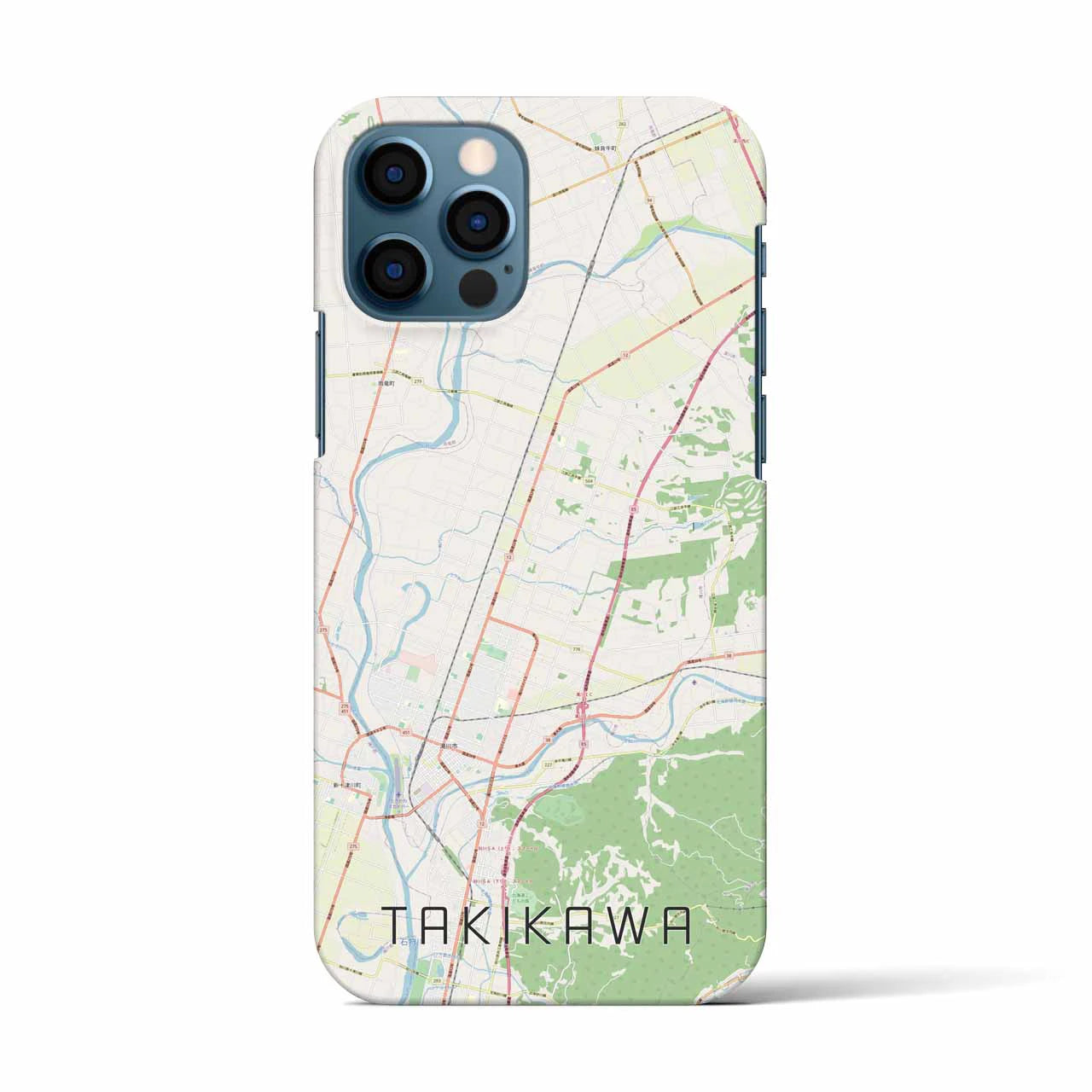 【滝川(北海道)】地図柄iPhoneケース(バックカバータイプ)