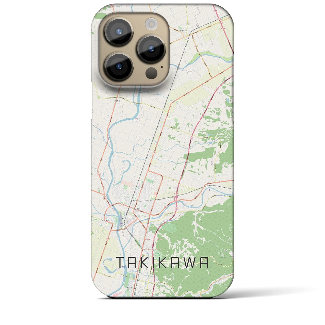 【滝川(北海道)】地図柄iPhoneケース(バックカバータイプ)