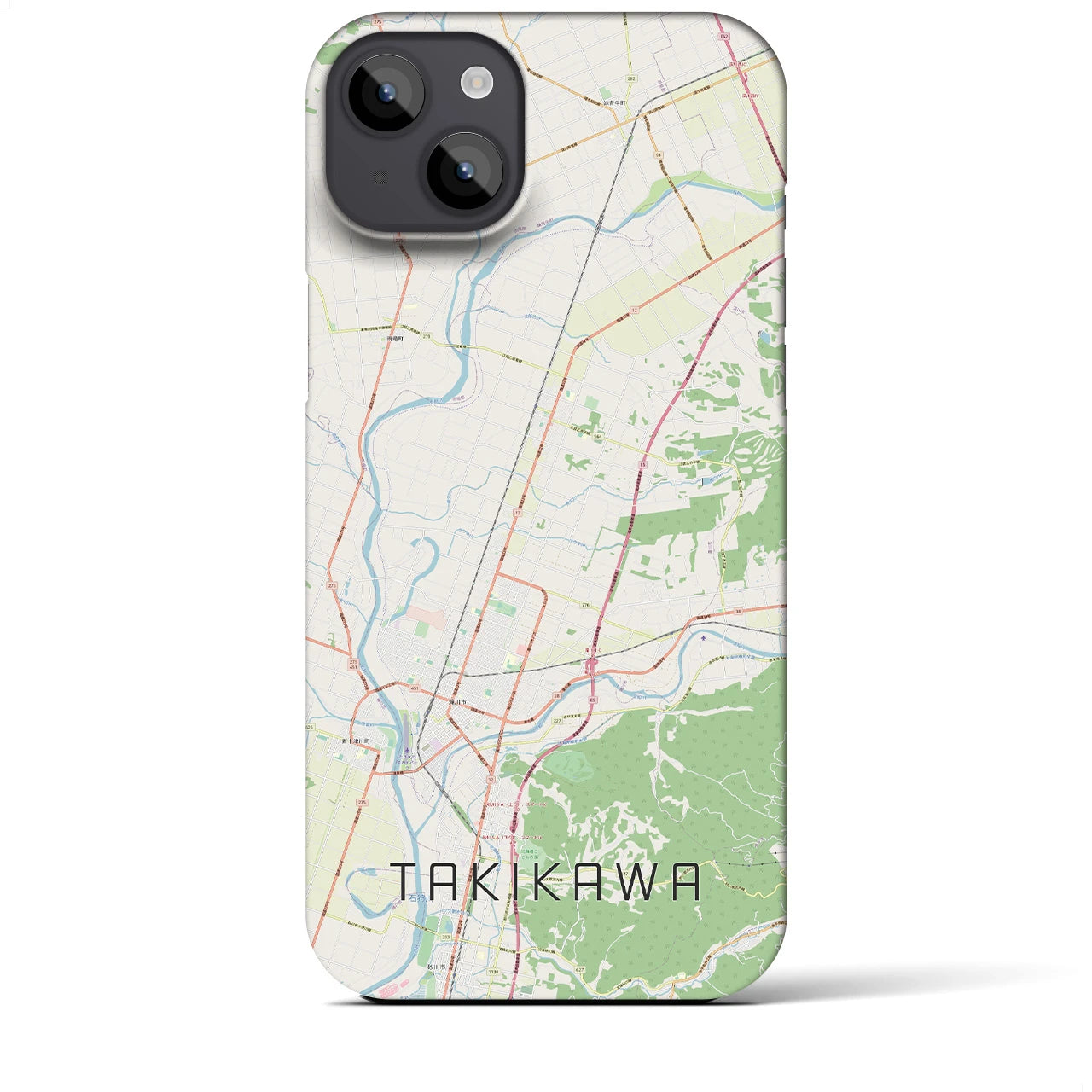 【滝川(北海道)】地図柄iPhoneケース(バックカバータイプ)