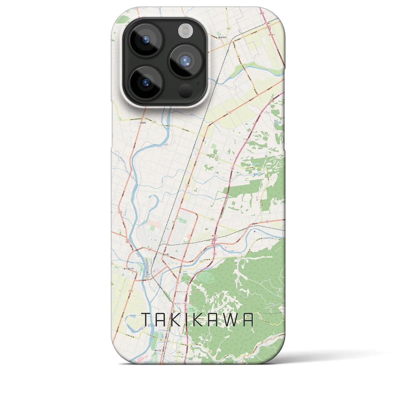 【滝川(北海道)】地図柄iPhoneケース(バックカバータイプ)