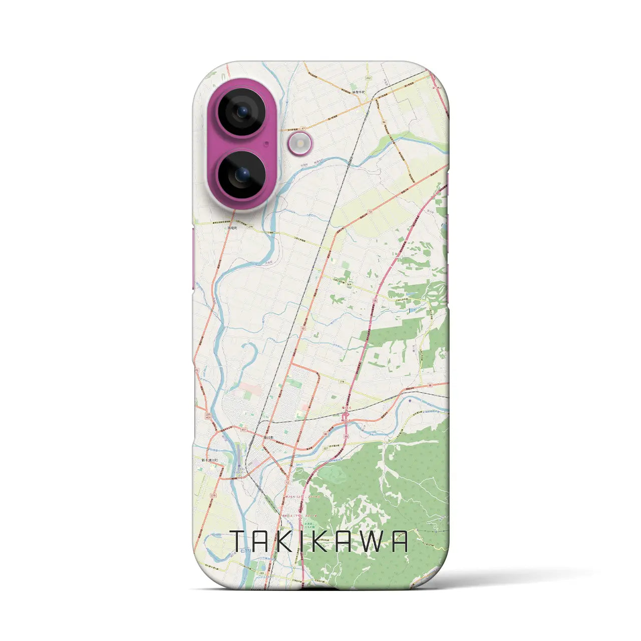 【滝川(北海道)】地図柄iPhoneケース(バックカバータイプ)