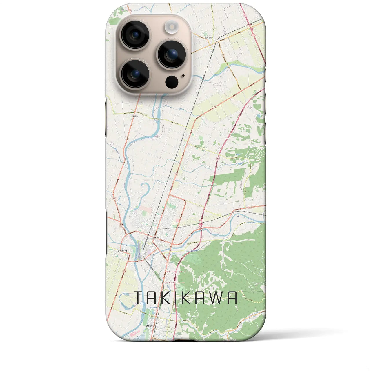 【滝川(北海道)】地図柄iPhoneケース(バックカバータイプ)