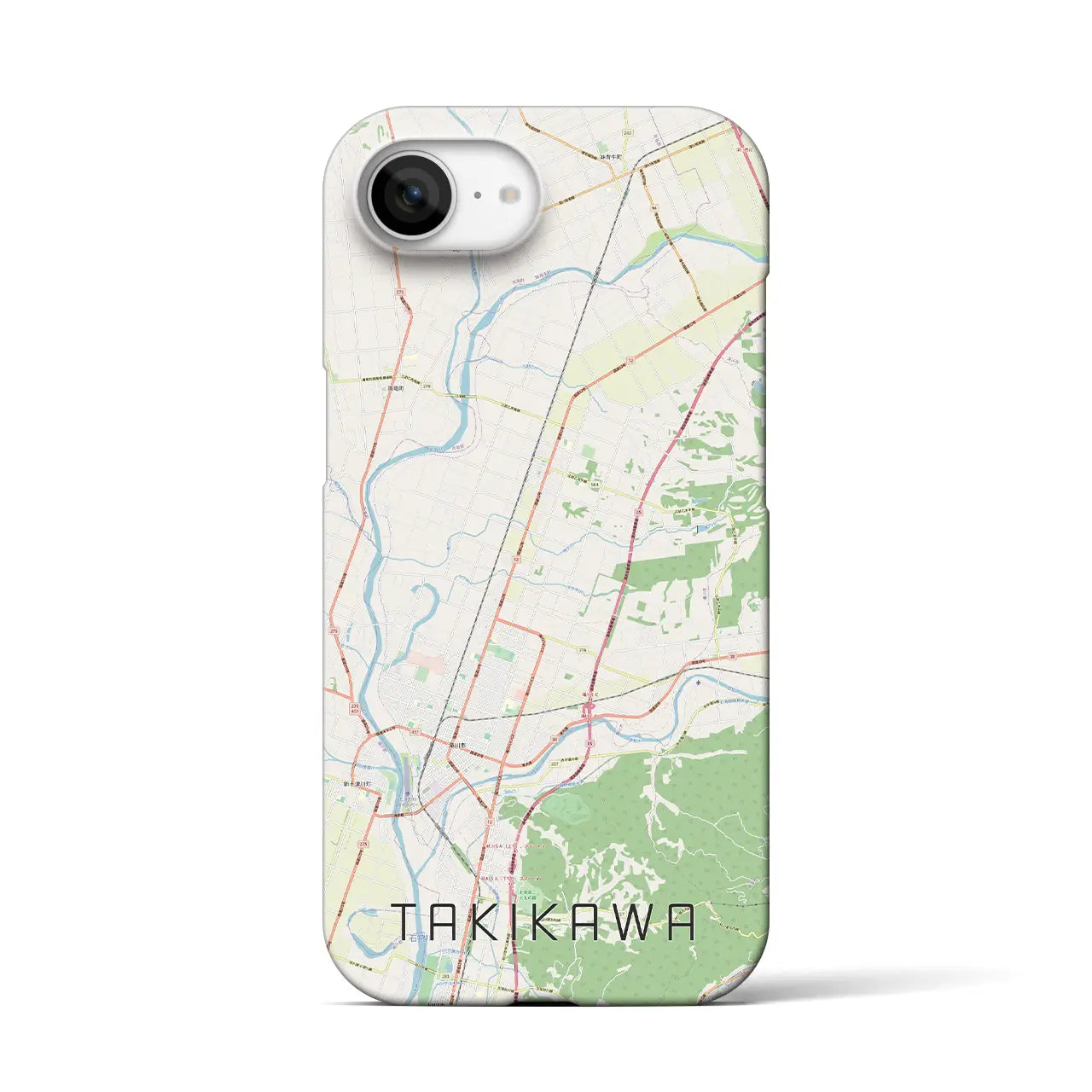 【滝川(北海道)】地図柄iPhoneケース(バックカバータイプ)