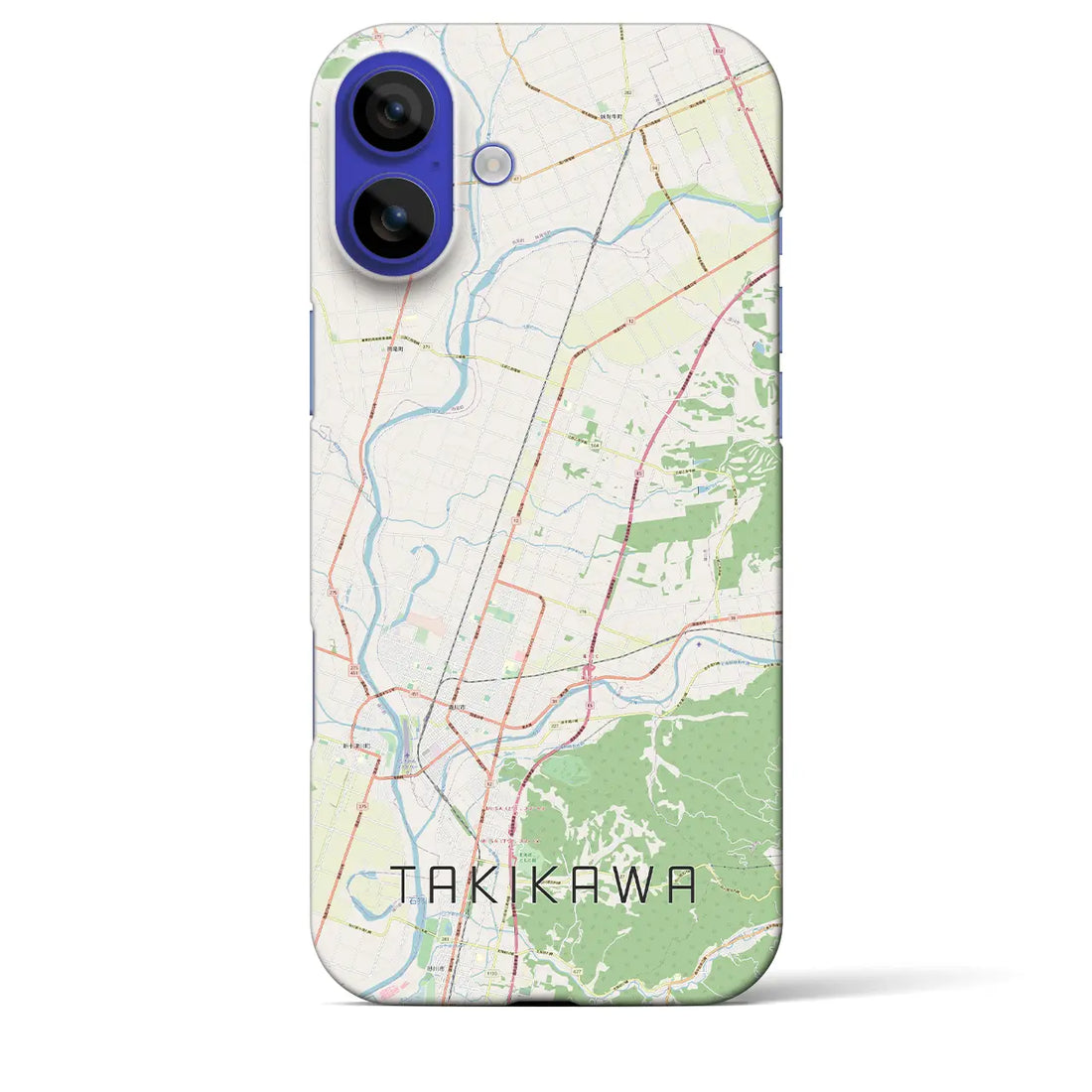 【滝川(北海道)】地図柄iPhoneケース(バックカバータイプ)ナチュラル・iPhone 16 Pro Max 用
