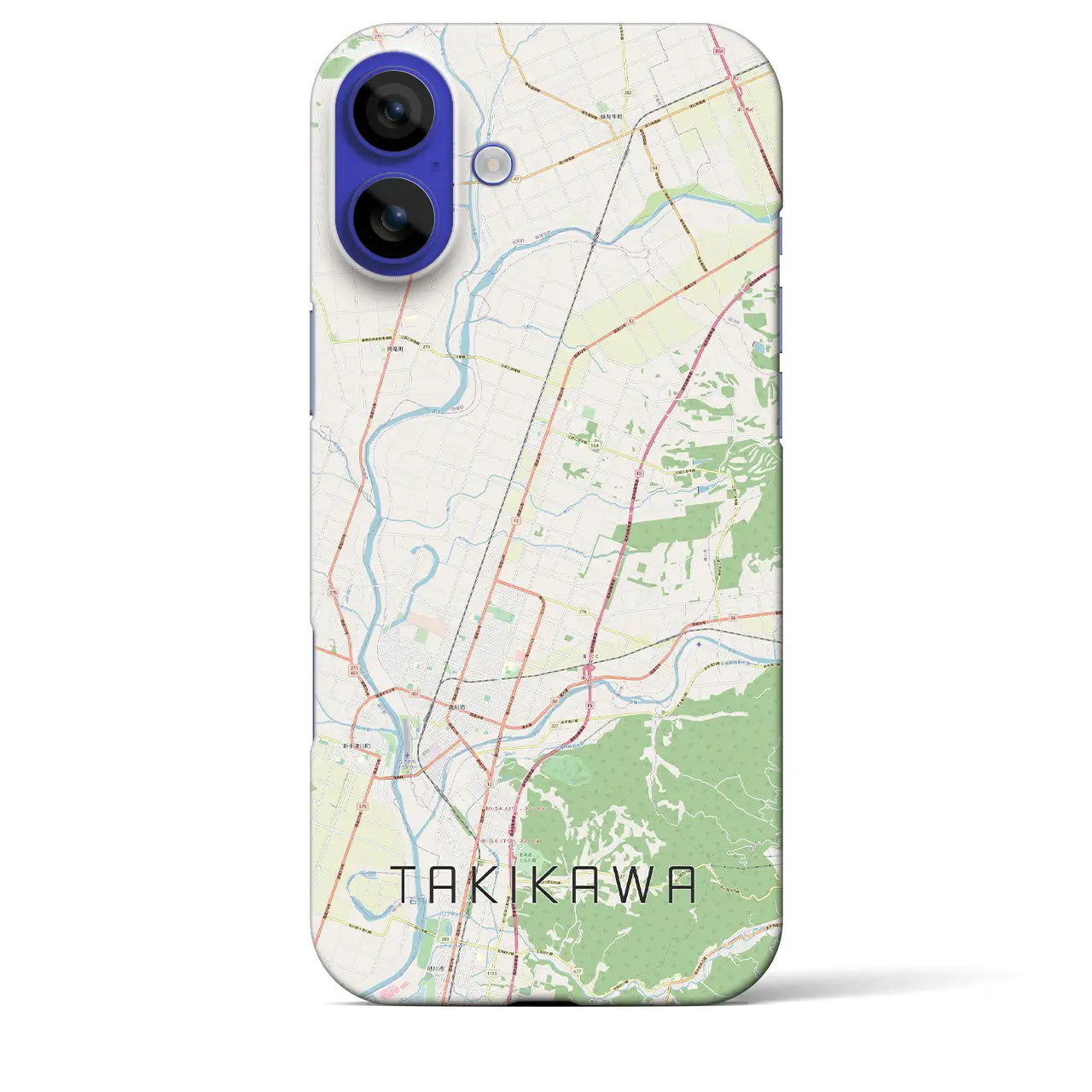 【滝川(北海道)】地図柄iPhoneケース(バックカバータイプ)ナチュラル・iPhone 16 Pro Max 用