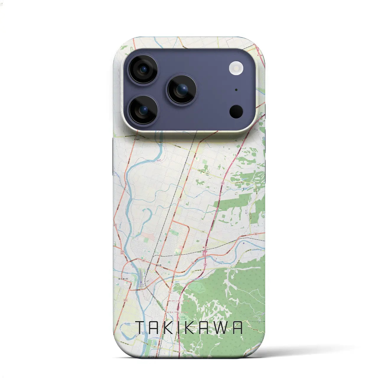 【滝川(北海道)】地図柄iPhoneケース(バックカバータイプ)