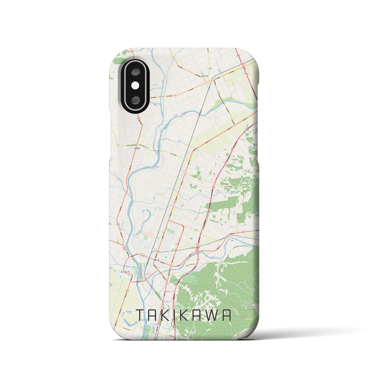 【滝川(北海道)】地図柄iPhoneケース(バックカバータイプ)