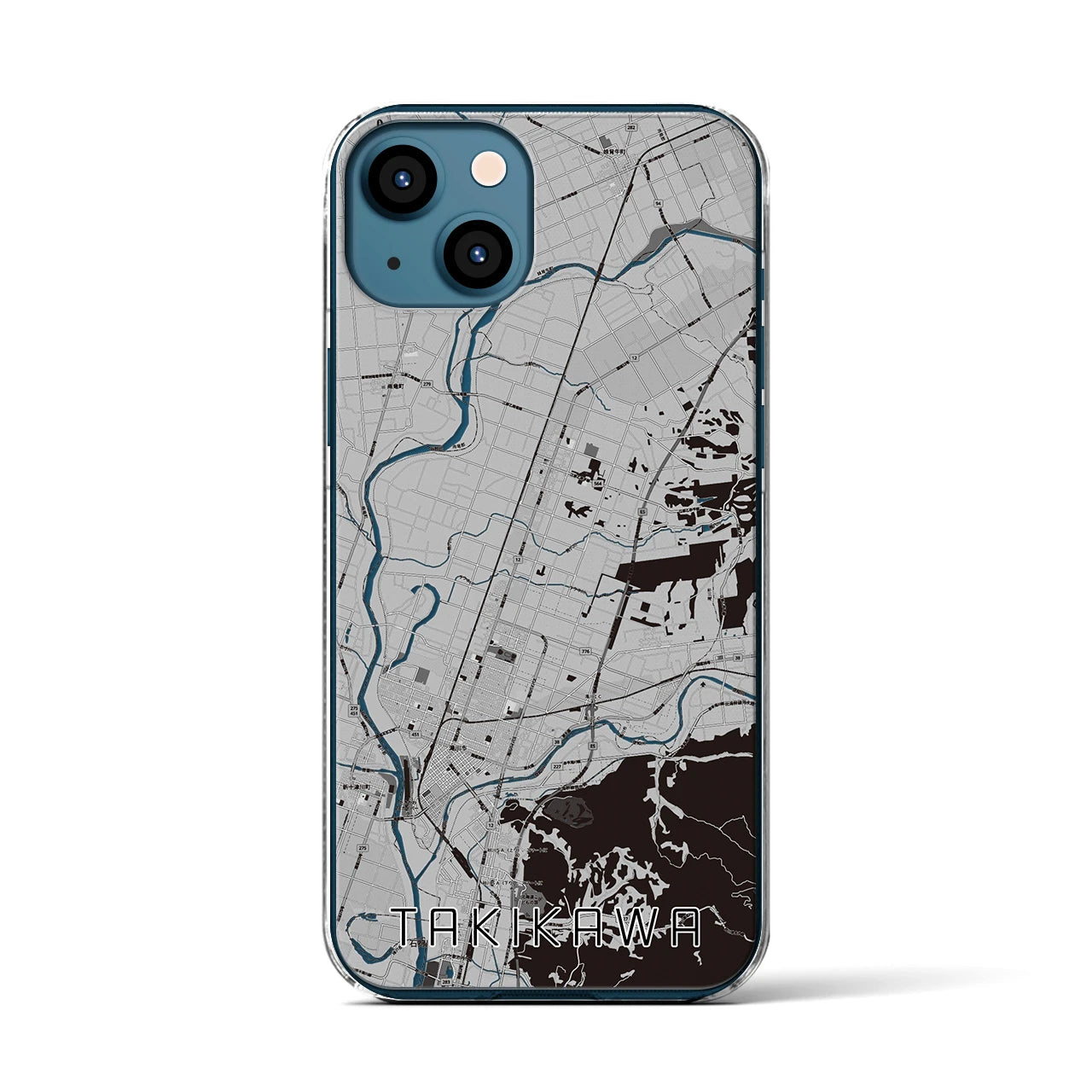【滝川(北海道)】地図柄iPhoneケース(クリアタイプ)
