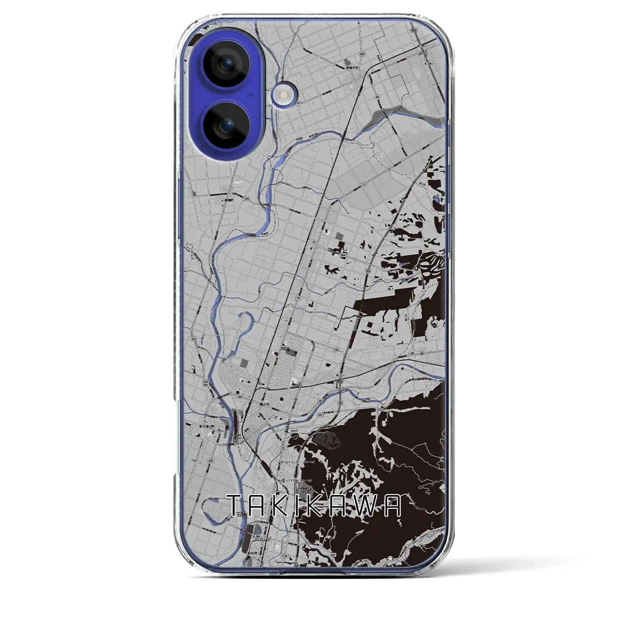 【滝川(北海道)】地図柄iPhoneケース(クリアタイプ)