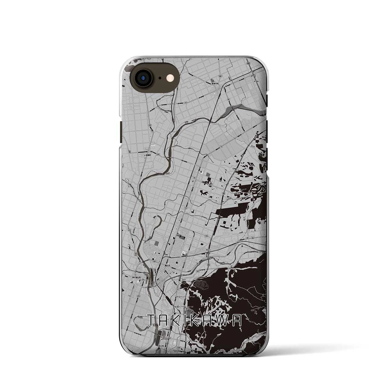 【滝川(北海道)】地図柄iPhoneケース(クリアタイプ)