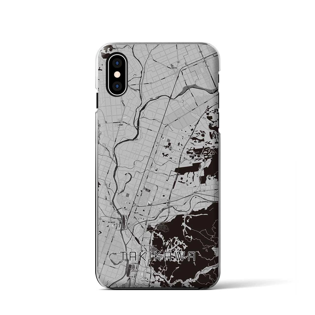 【滝川(北海道)】地図柄iPhoneケース(クリアタイプ)