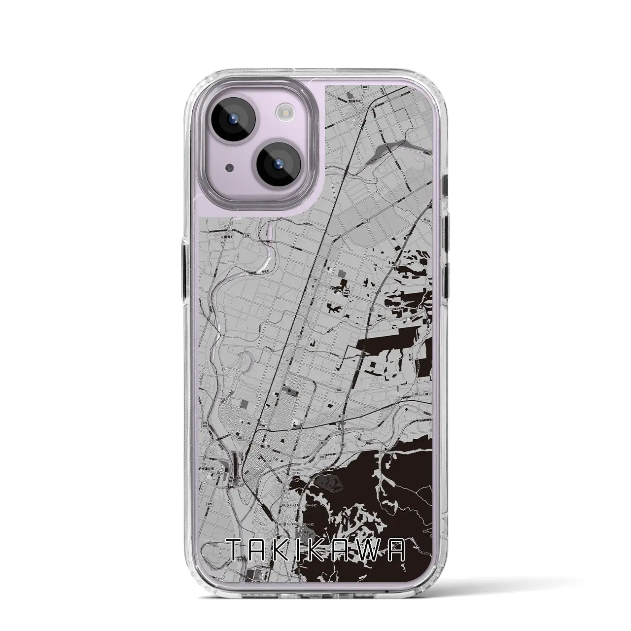 【滝川(北海道)】地図柄iPhoneケース(MagSafeタイプ)