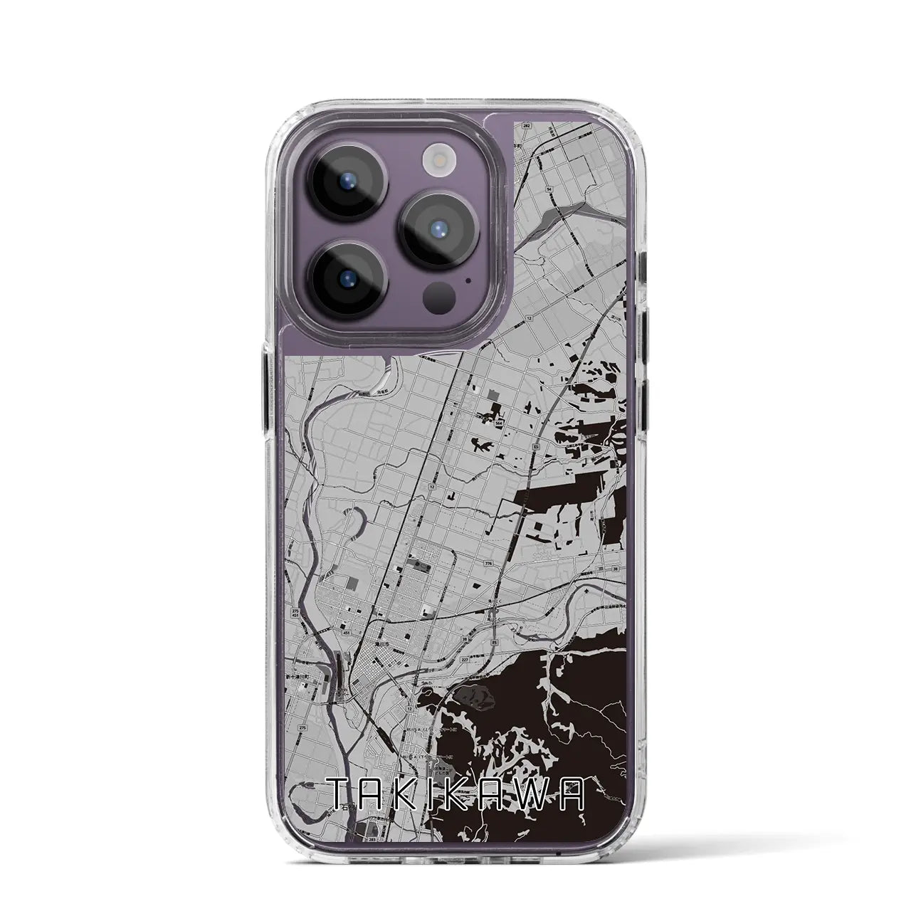 【滝川(北海道)】地図柄iPhoneケース(MagSafeタイプ)