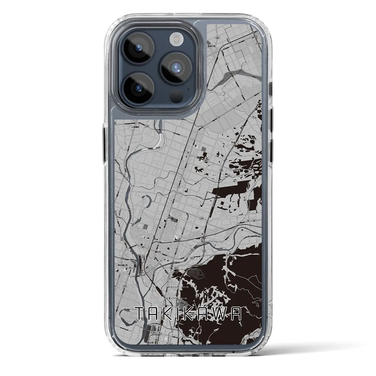 【滝川(北海道)】地図柄iPhoneケース(MagSafeタイプ)