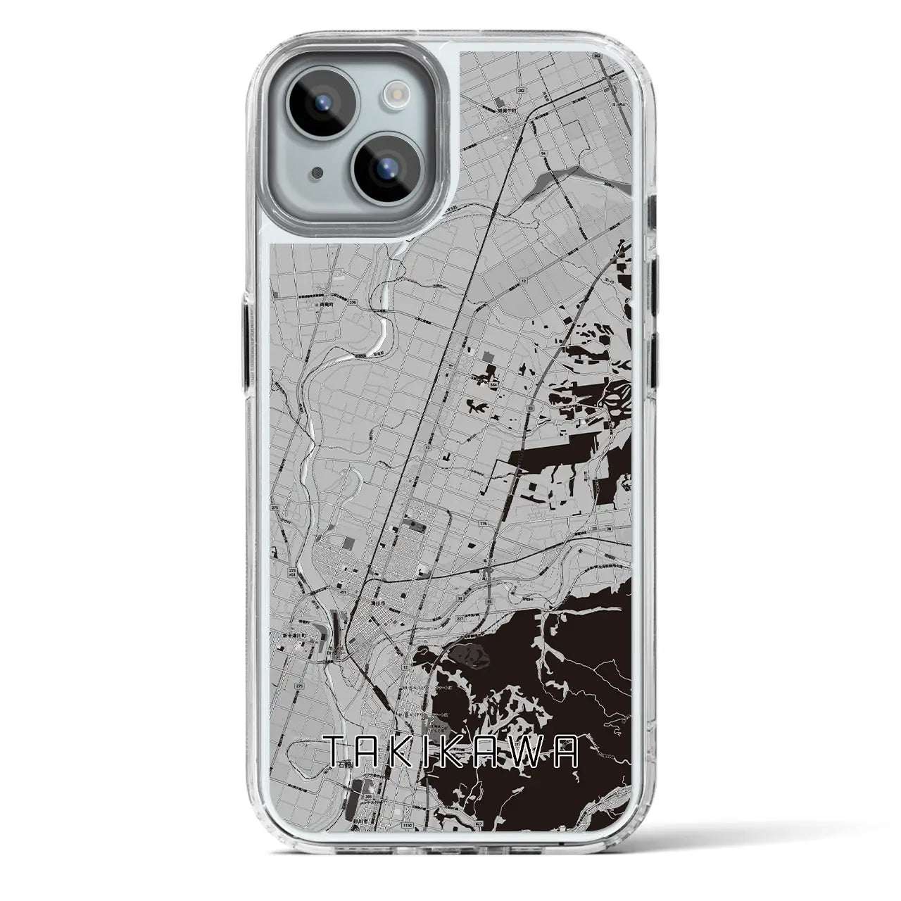 【滝川(北海道)】地図柄iPhoneケース(MagSafeタイプ)