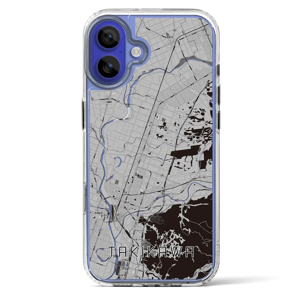 【滝川(北海道)】地図柄iPhoneケース(MagSafeタイプ)