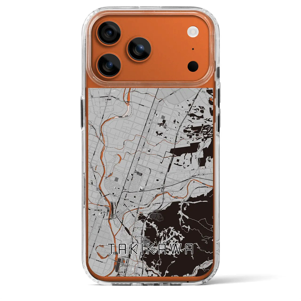 【滝川(北海道)】地図柄iPhoneケース(MagSafeタイプ)