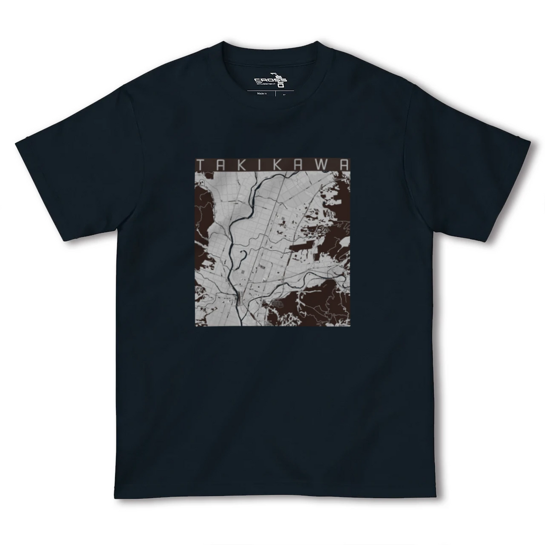 【滝川(北海道)】地図柄ヘビーウェイトTシャツ