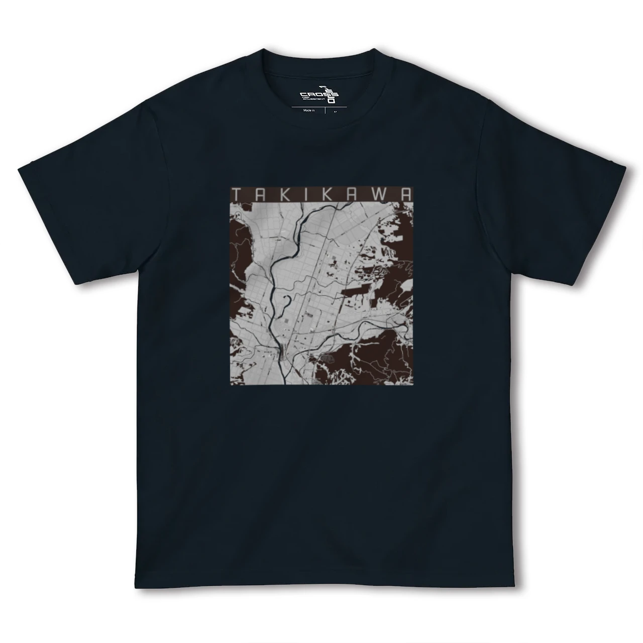 【滝川(北海道)】地図柄ヘビーウェイトTシャツ