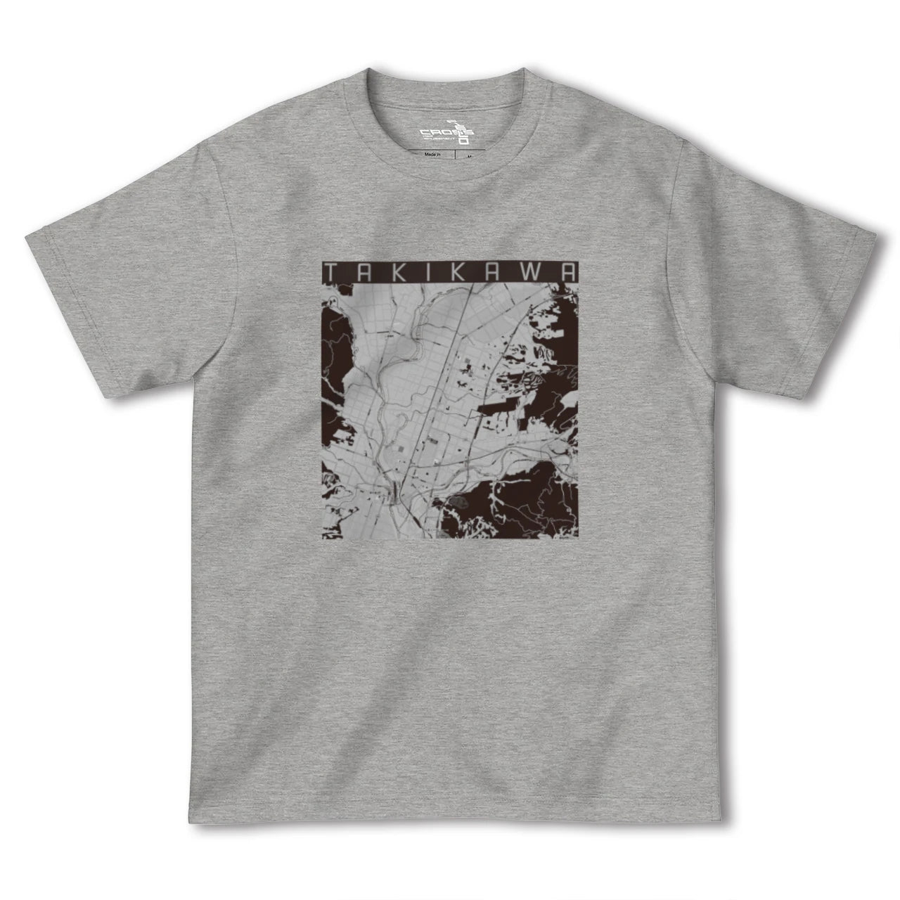 【滝川(北海道)】地図柄ヘビーウェイトTシャツ