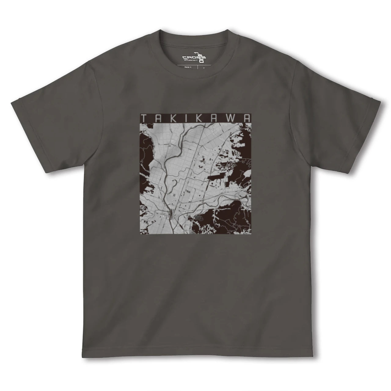 【滝川(北海道)】地図柄ヘビーウェイトTシャツ