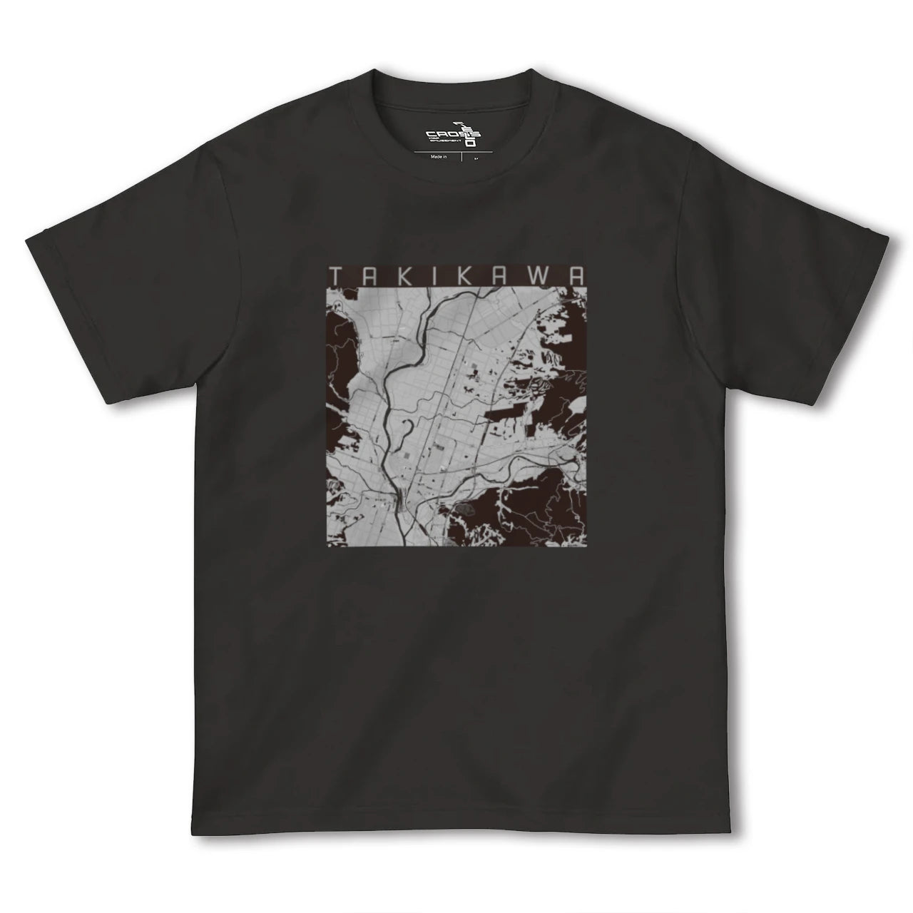 【滝川(北海道)】地図柄ヘビーウェイトTシャツ