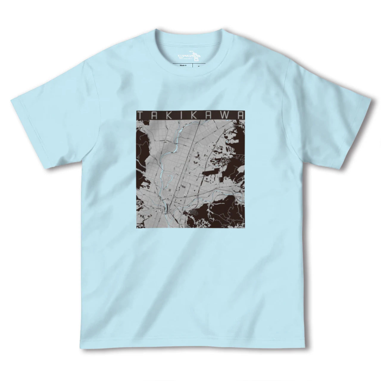 【滝川(北海道)】地図柄ヘビーウェイトTシャツ
