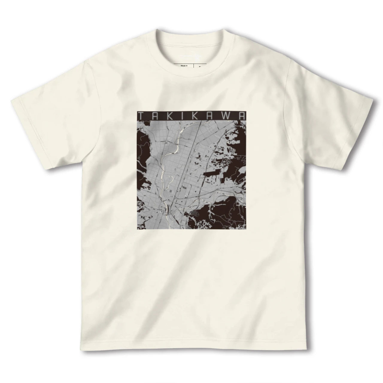 【滝川(北海道)】地図柄ヘビーウェイトTシャツ
