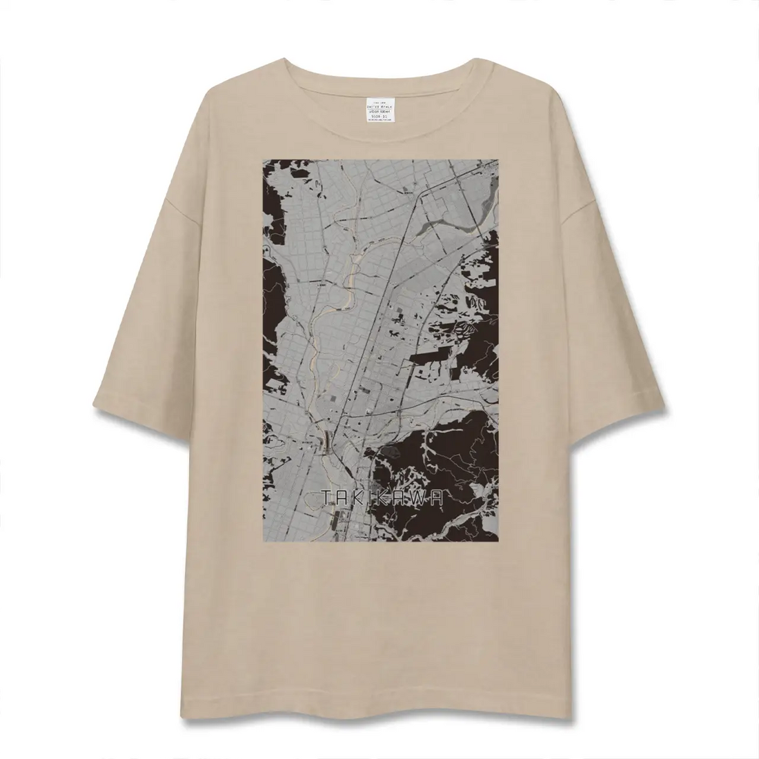 【滝川(北海道)】地図柄ビッグシルエットTシャツ