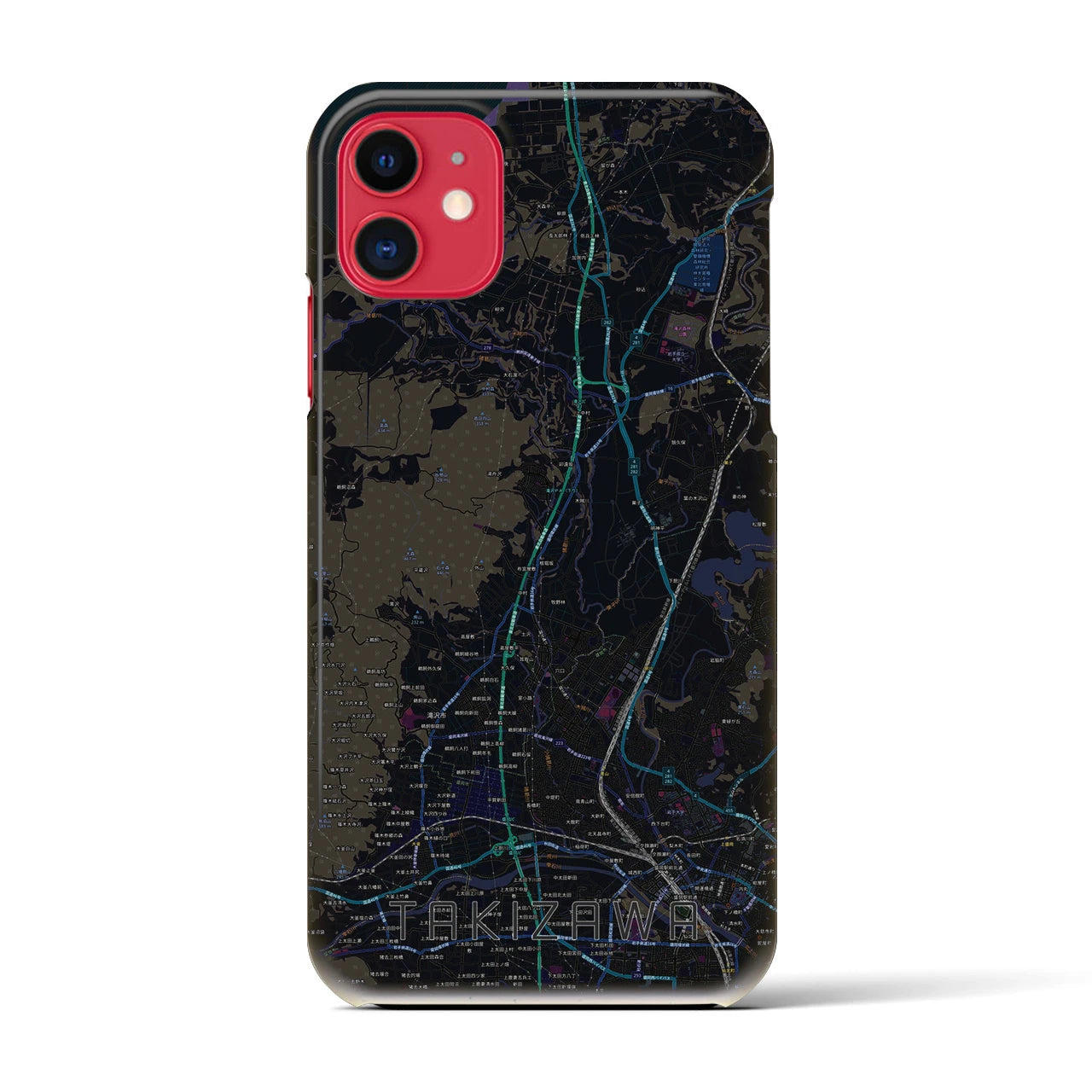 【滝沢(岩手県)】地図柄iPhoneケース(バックカバータイプ)