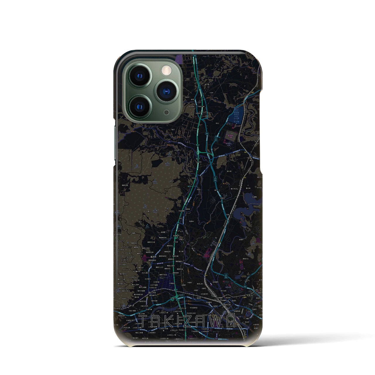 【滝沢(岩手県)】地図柄iPhoneケース(バックカバータイプ)