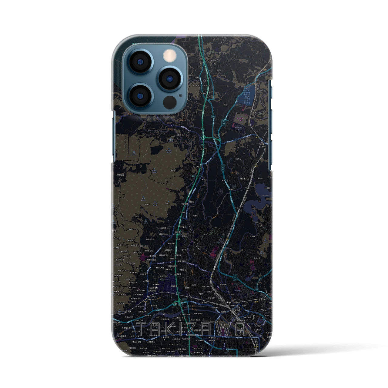 【滝沢(岩手県)】地図柄iPhoneケース(バックカバータイプ)