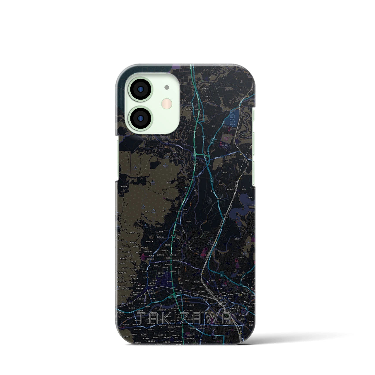 【滝沢(岩手県)】地図柄iPhoneケース(バックカバータイプ)