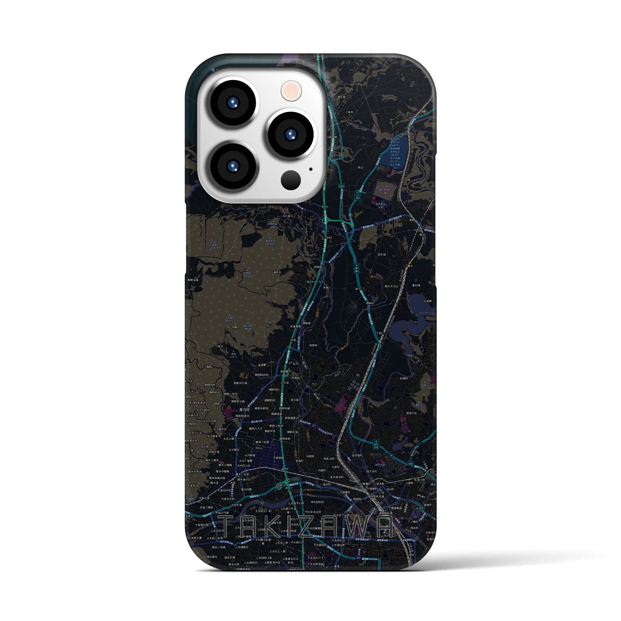 【滝沢(岩手県)】地図柄iPhoneケース(バックカバータイプ)