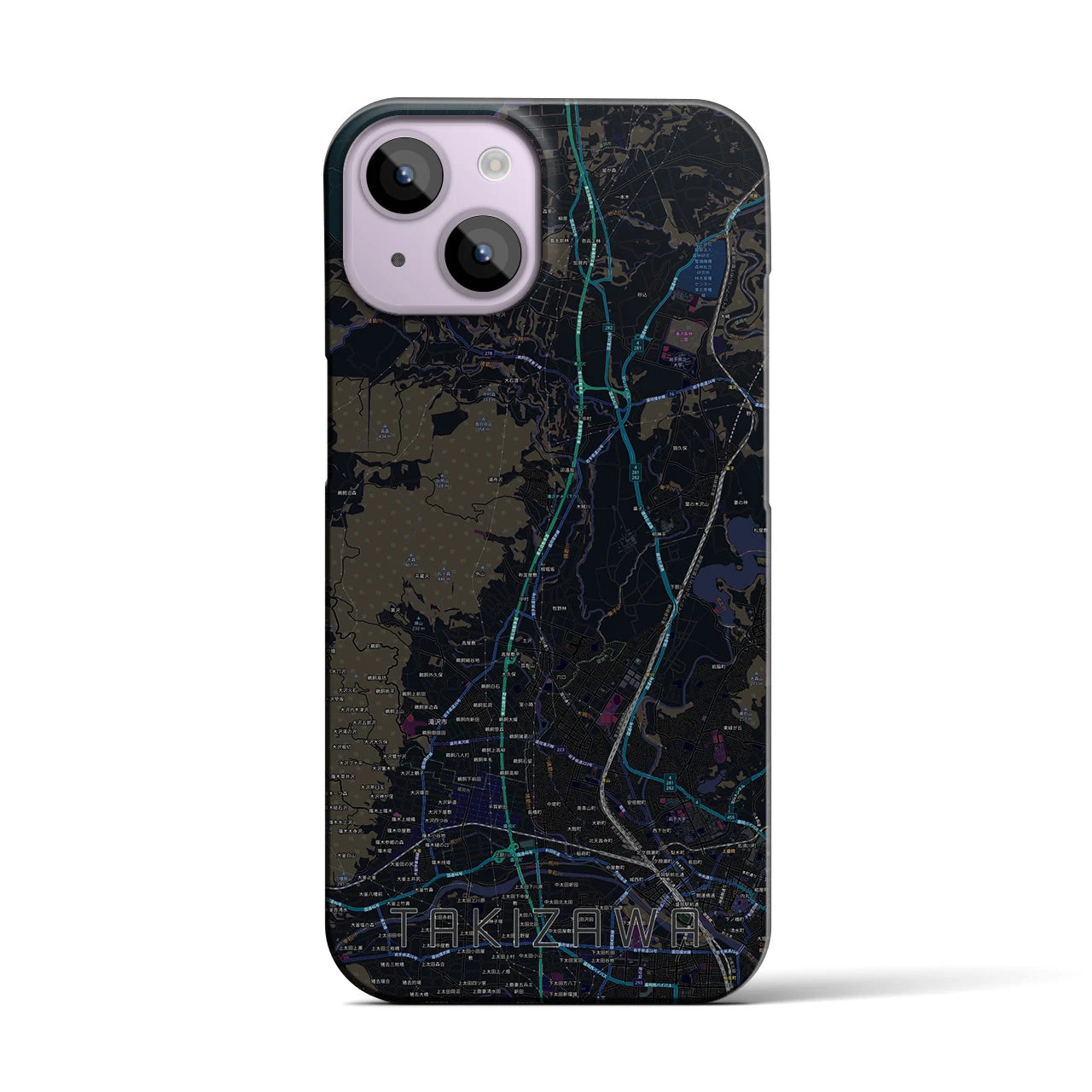 【滝沢(岩手県)】地図柄iPhoneケース(バックカバータイプ)